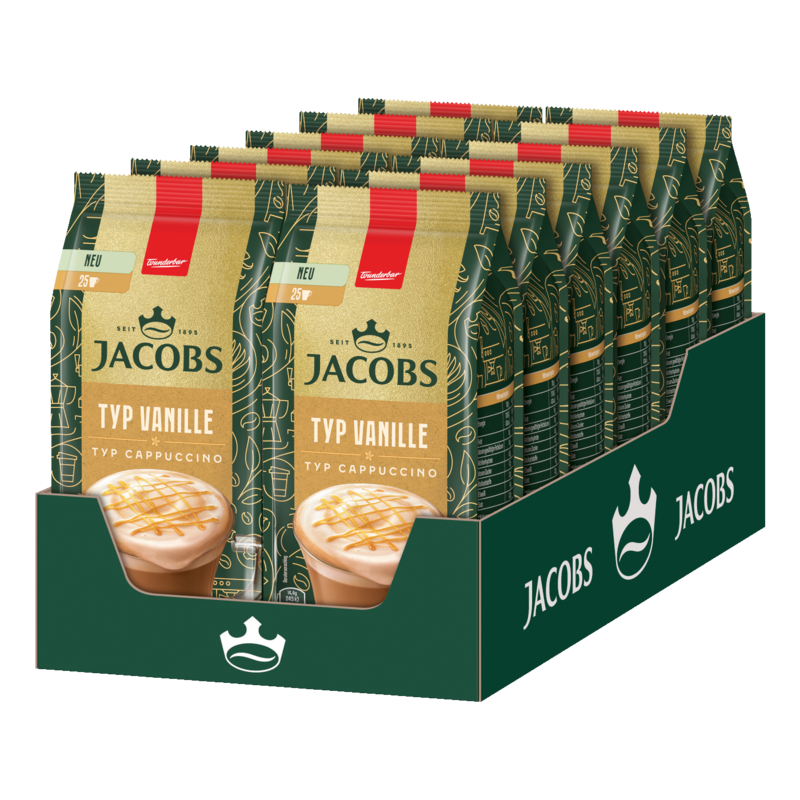 Jacobs Typ Vanille Cappuccino Nachfüllbeutel Löslicher Kaffee