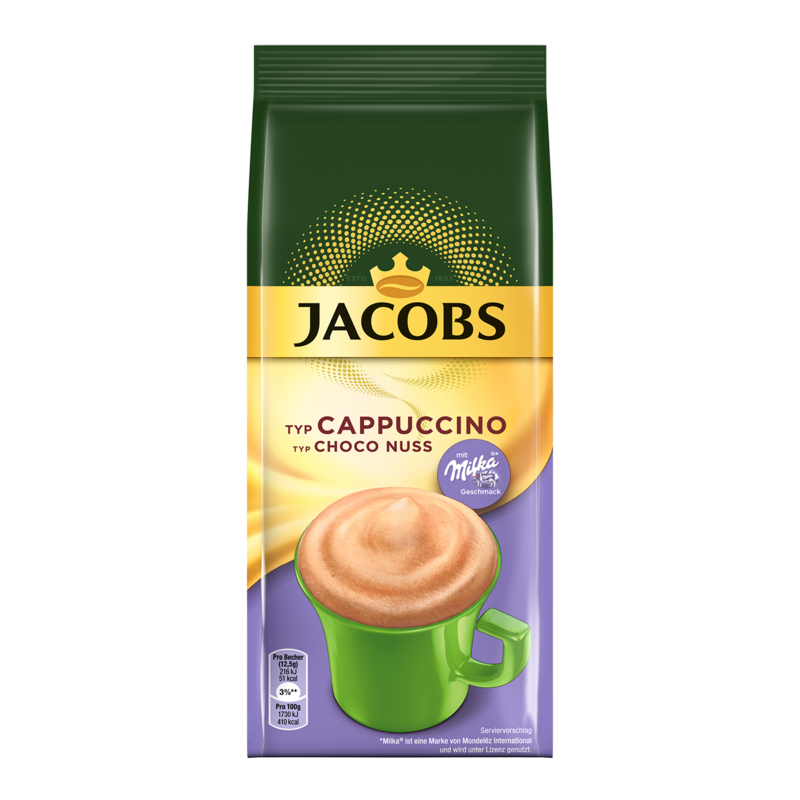 Jacobs Typ Choco Cappuccino Nuss Nachfüllbeutel Löslicher Kaffee