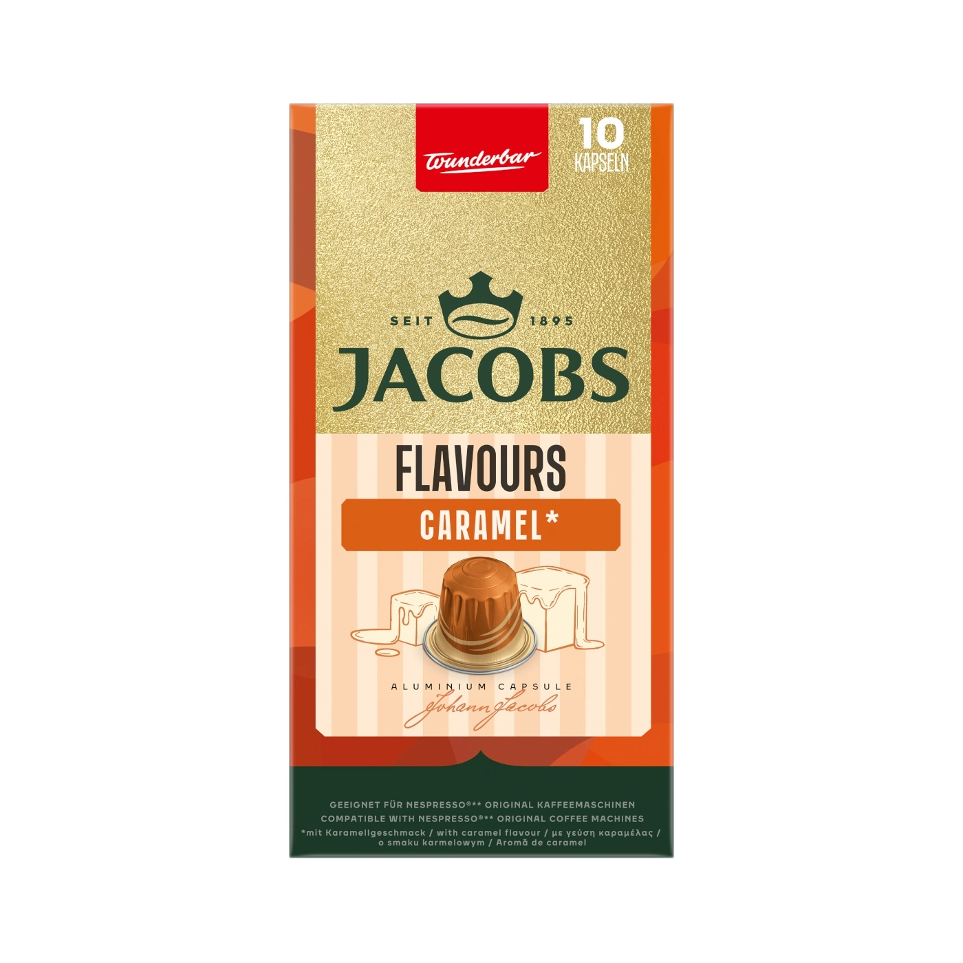 Jacobs Kaffeekapseln, Caramel Flavour, 10 Stück