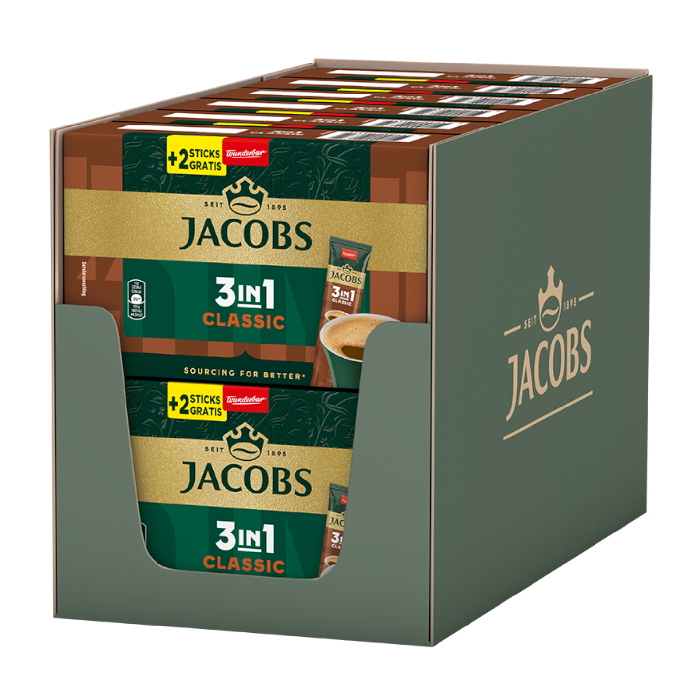Jacobs 3in1 144 Kaffeesticks Löslicher Kaffee