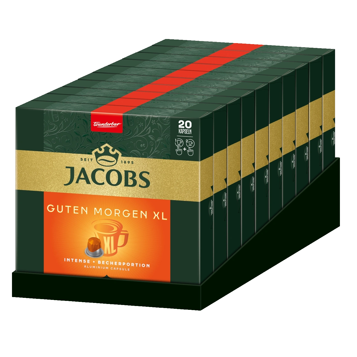 Jacobs Guten Morgen XL Kaffeekapseln, 20 Kapseln, Aluminium