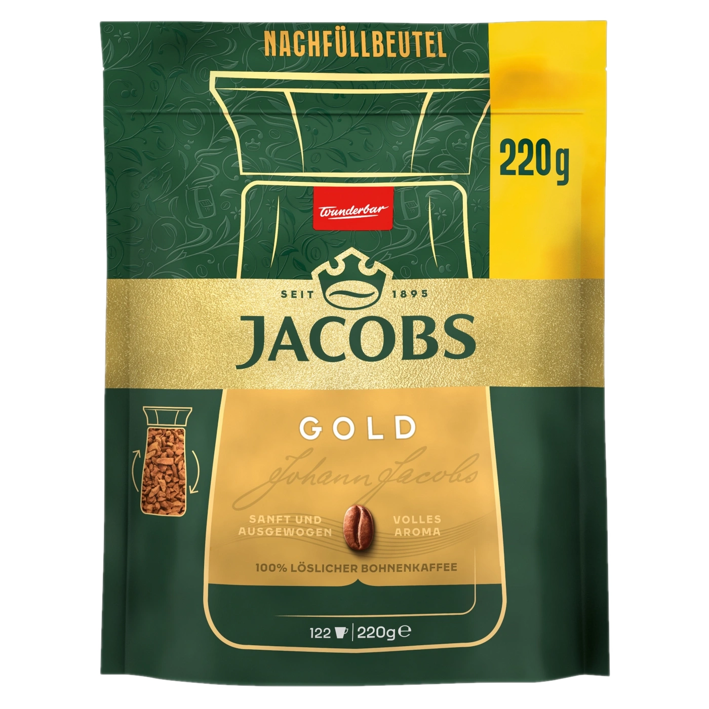 Jacobs Instant Gold Nachfüllbeutel Löslicher Kaffee