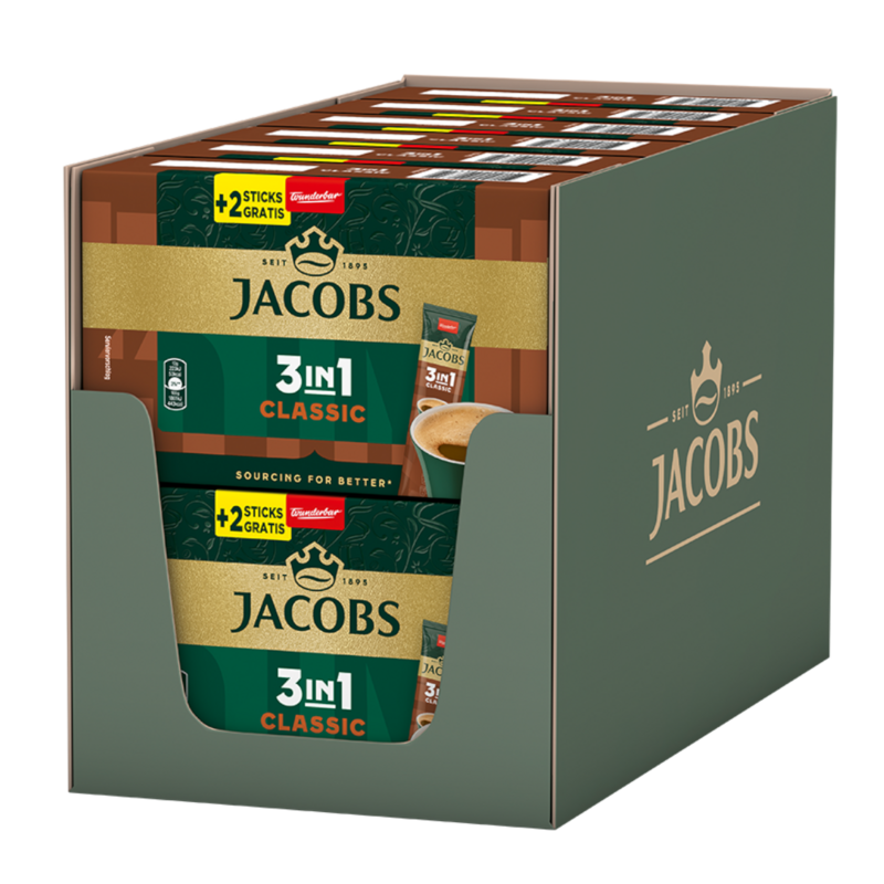 Jacobs 3in1 144 Kaffeesticks Löslicher Kaffee