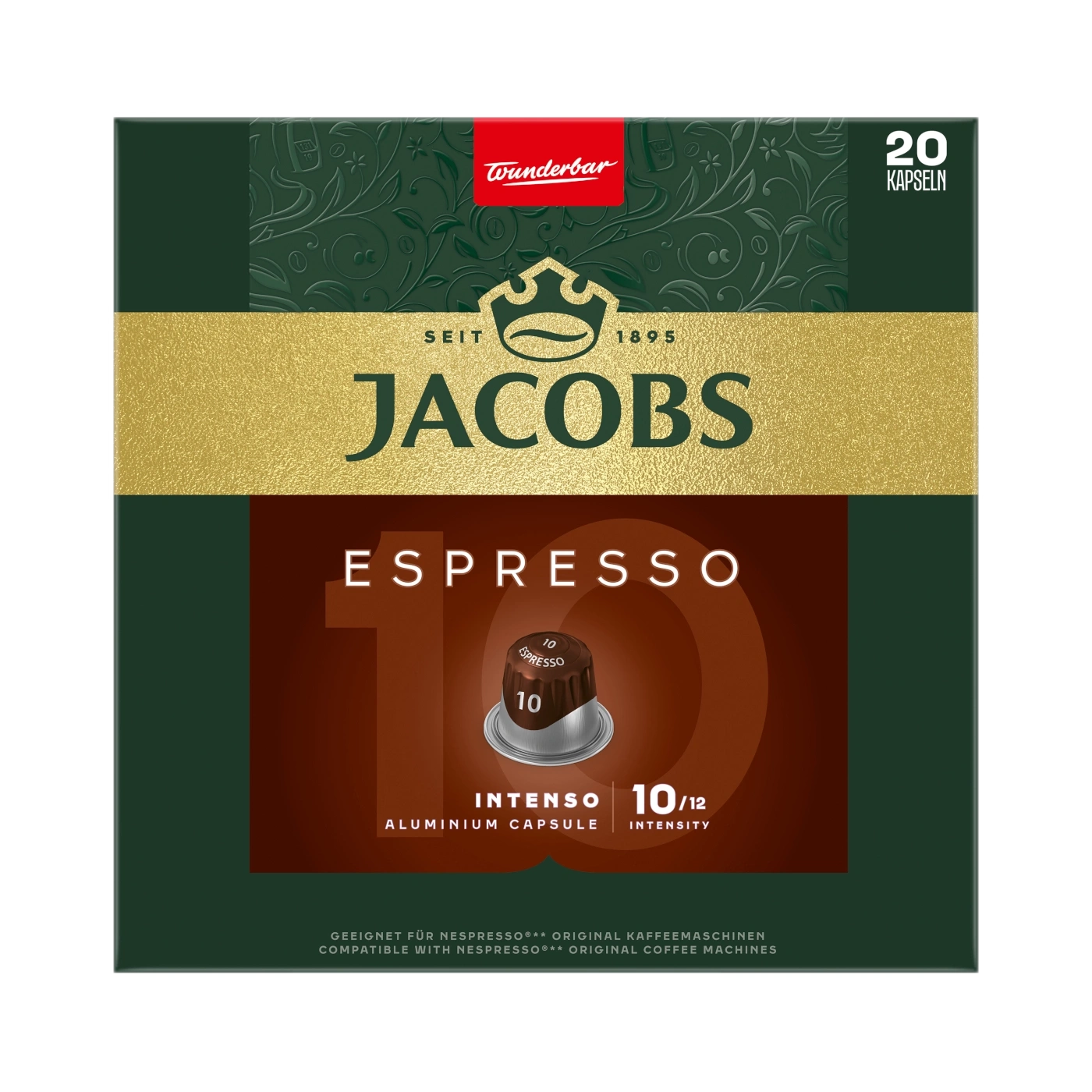 Packung Jacobs Espresso 10 Aluminium Kapseln, 20 Stück