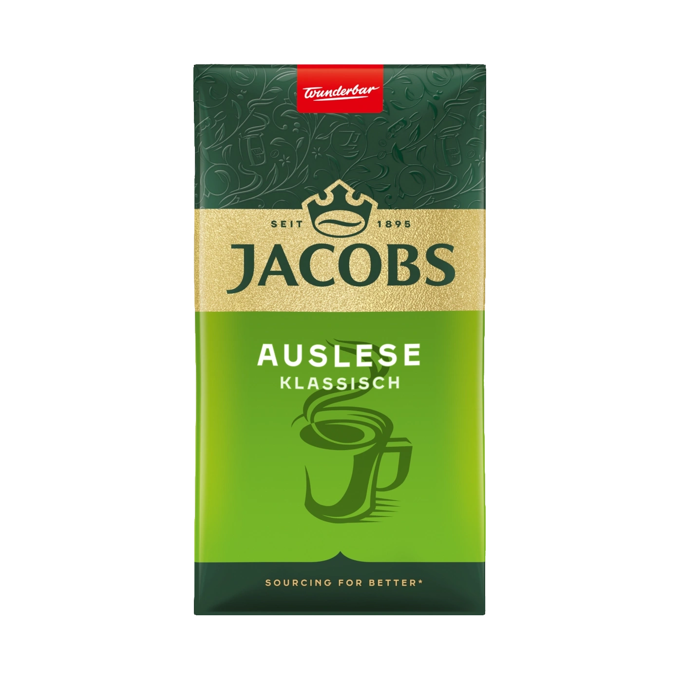 Jacobs Auslese Kaffee, klassisch, grün, Verpackung, Produkt, Marke