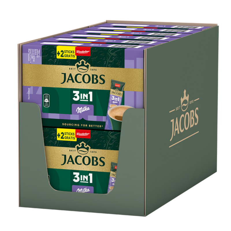 Jacobs 3in1 Milka 144 Sticks Löslicher Kaffee