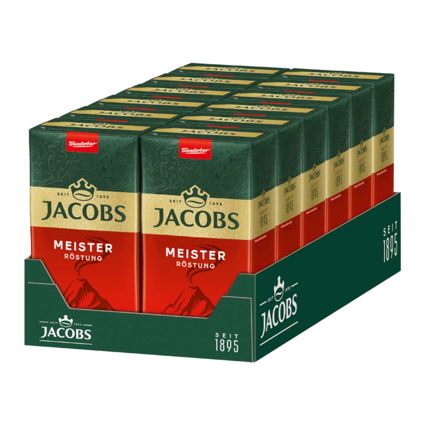 Karton mit 12 Packungen Jacobs Meister Röstung Kaffee