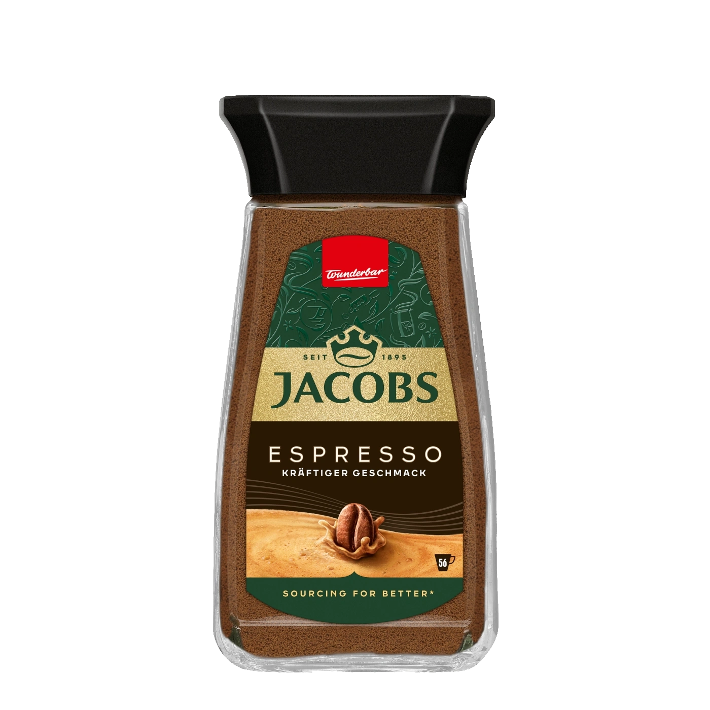 Jacobs Espresso Kaffee, Glas, braun, Produkt, Marke, Werbung, Kaffee
