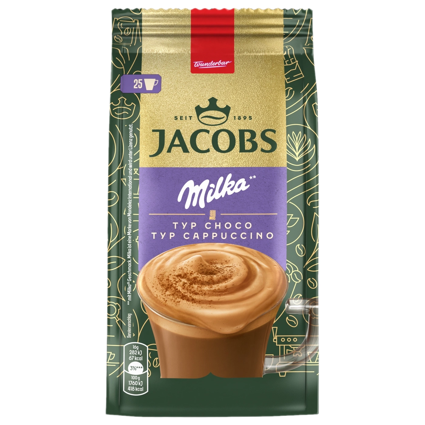 Jacobs Typ Choco Cappuccino Nachfüllbeutel Löslicher Kaffee