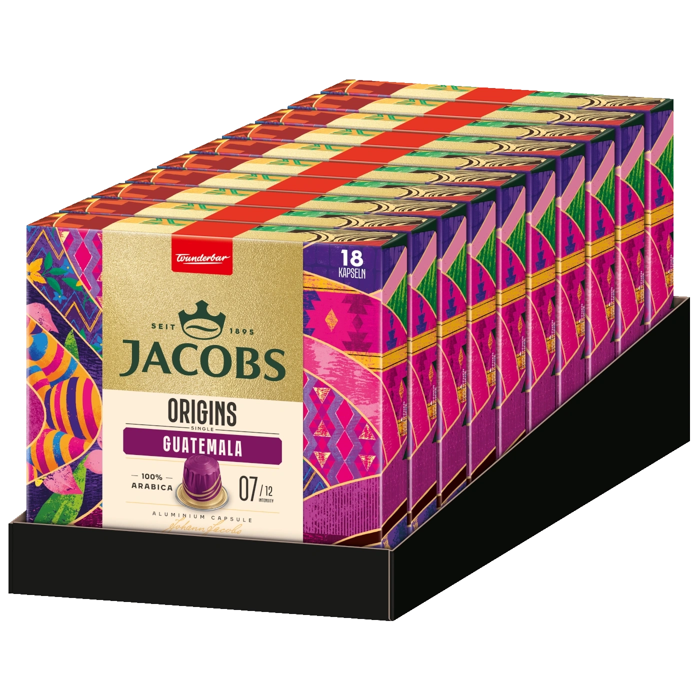 Jacobs Kaffee Kapseln, Guatemala, 18 Kapseln, 100% Arabica, Intensität 07/12