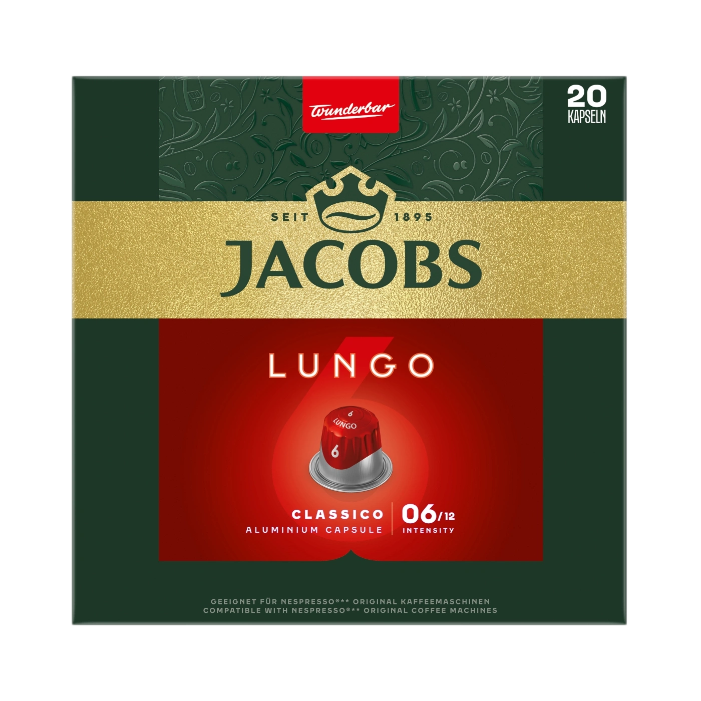 Jacobs Classico Lungo 6 Kaffeekapseln