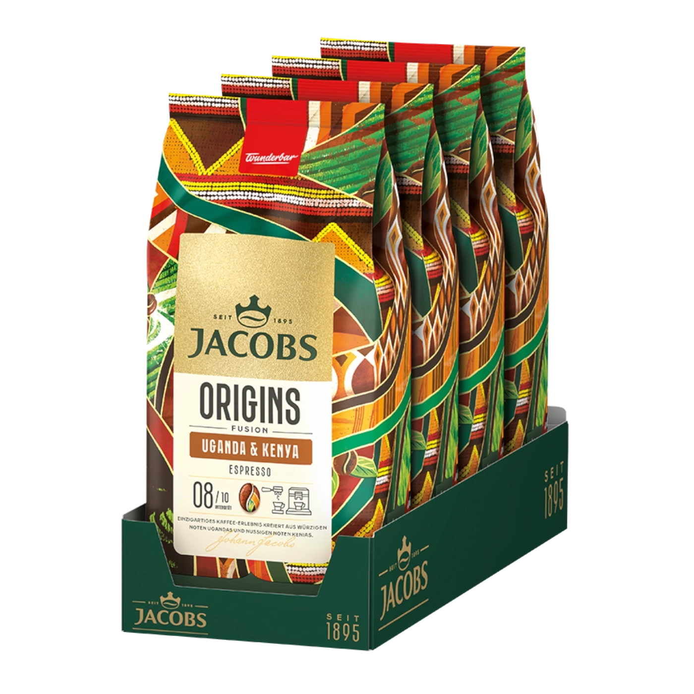 Jacobs Origins Uganda & Kenya Espresso Kaffee Packung