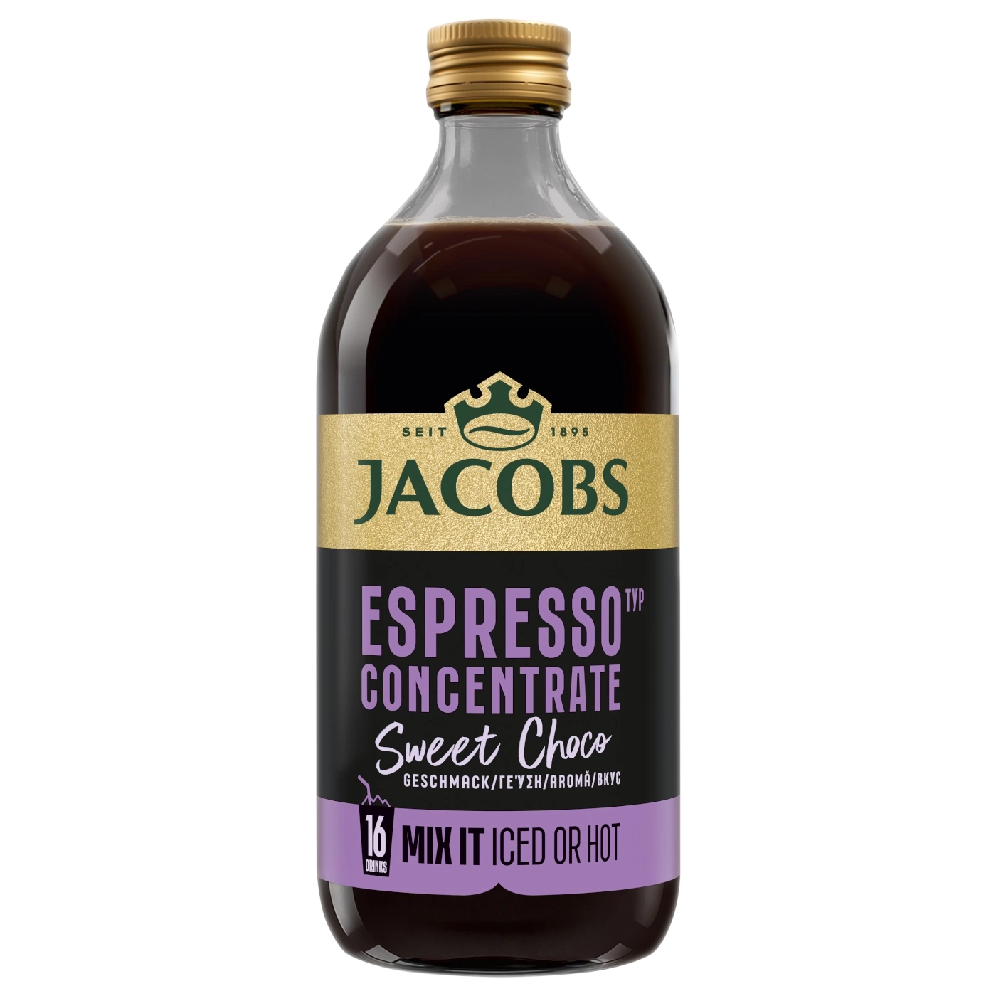  Jacobs Espresso Concentrate Sweet Choco, 16 Drinks, Mix it Iced or Hot