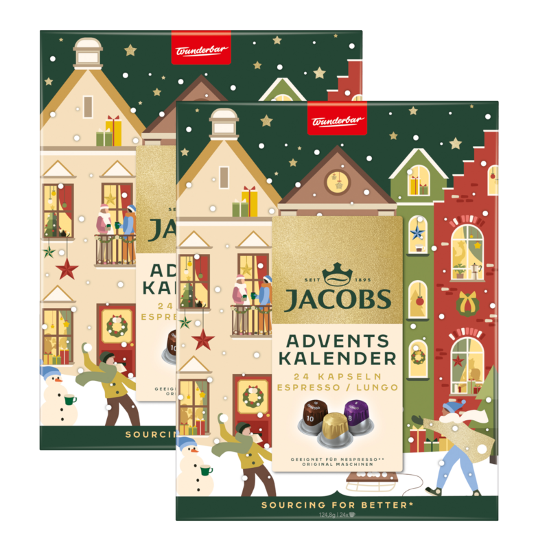 Jacobs Kaffee-Adventskalender, 2er Set Kaffeekapseln